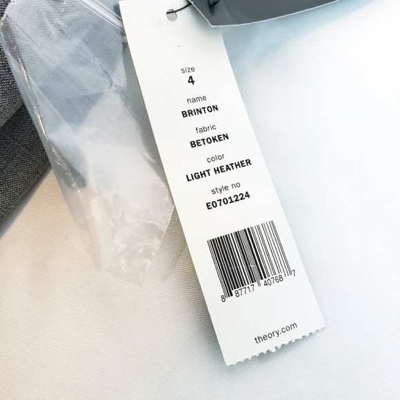 *Last Chance* NWT Theory Brinton Maternity Dress Pants Trousers Heather Grey - Picture 8 of 10